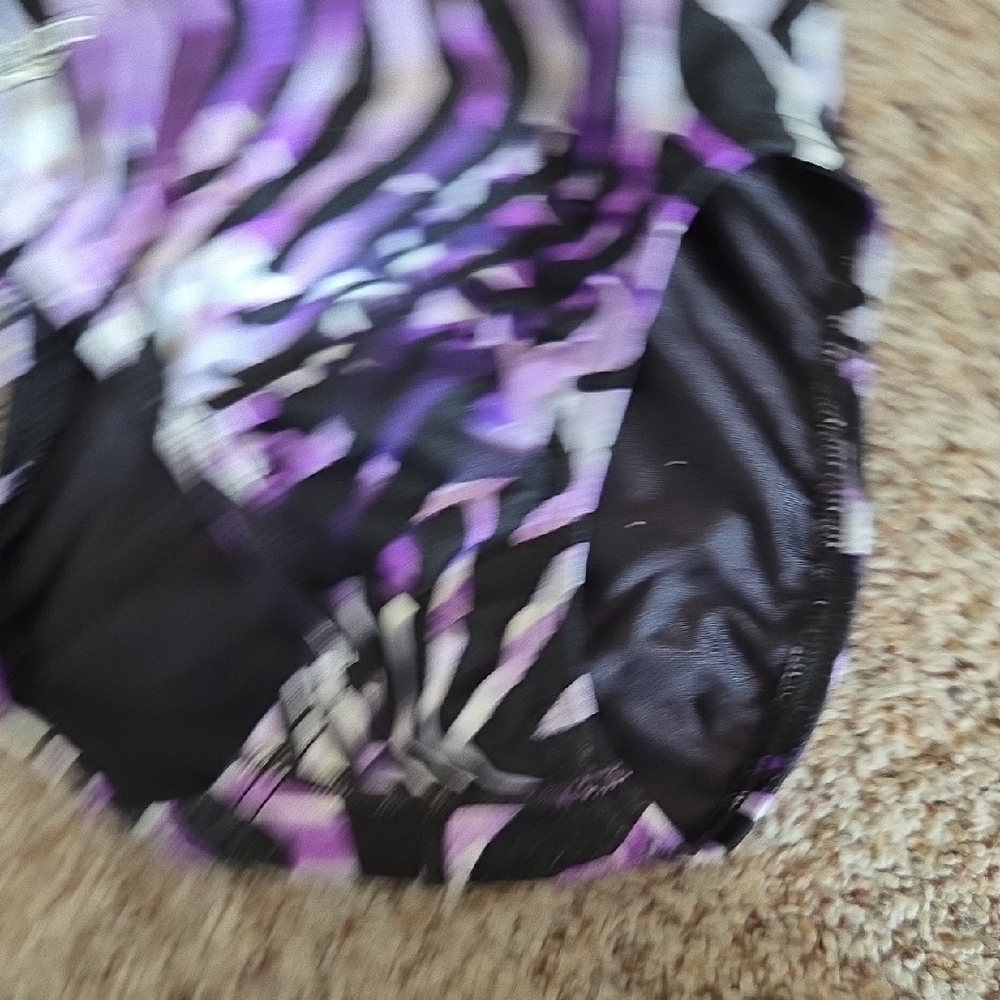 Speedo Black and Purple Patterned Swimwear - Picture 7 of 9